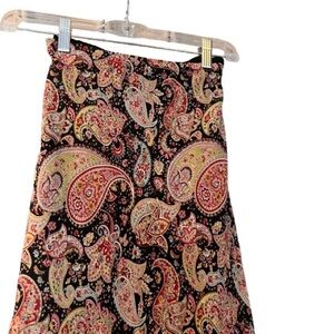 Paisley Print Midi Skirt